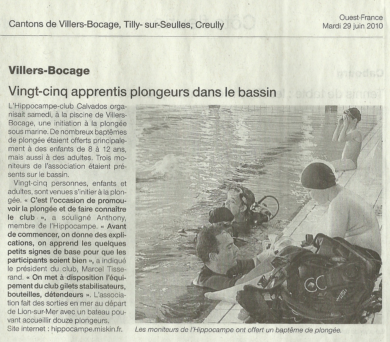 Article Ouest-France du mardi 29 juin 2010.jpg